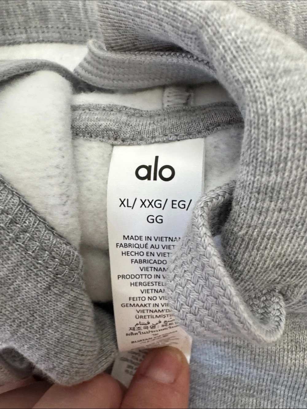 ALO Yoga Light Heather Gray Pullover Hoodie